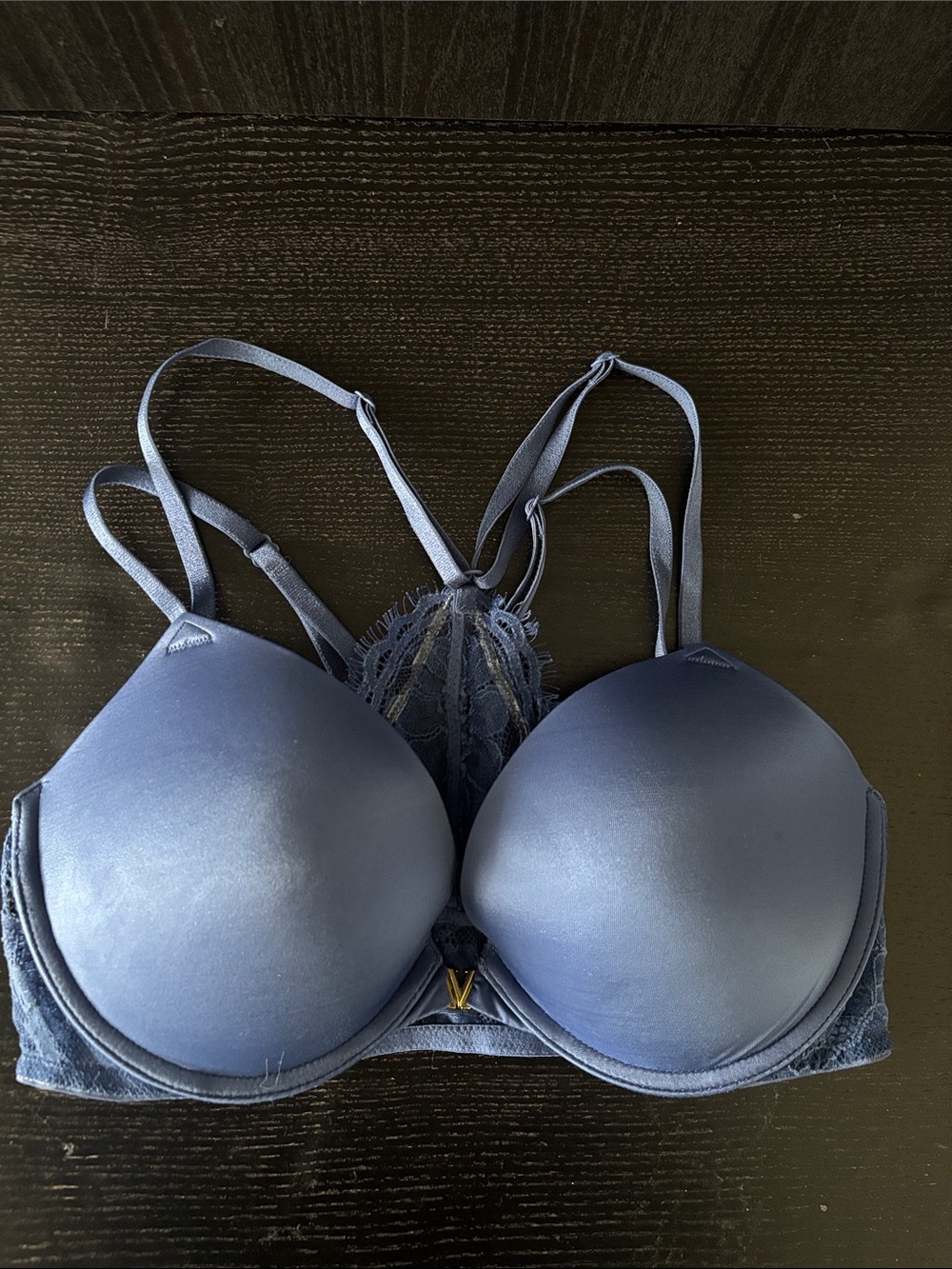 Victoria’s Secret Navy Blue Lace-Back Push-Up Bra - Women Intimates & Sleepwear